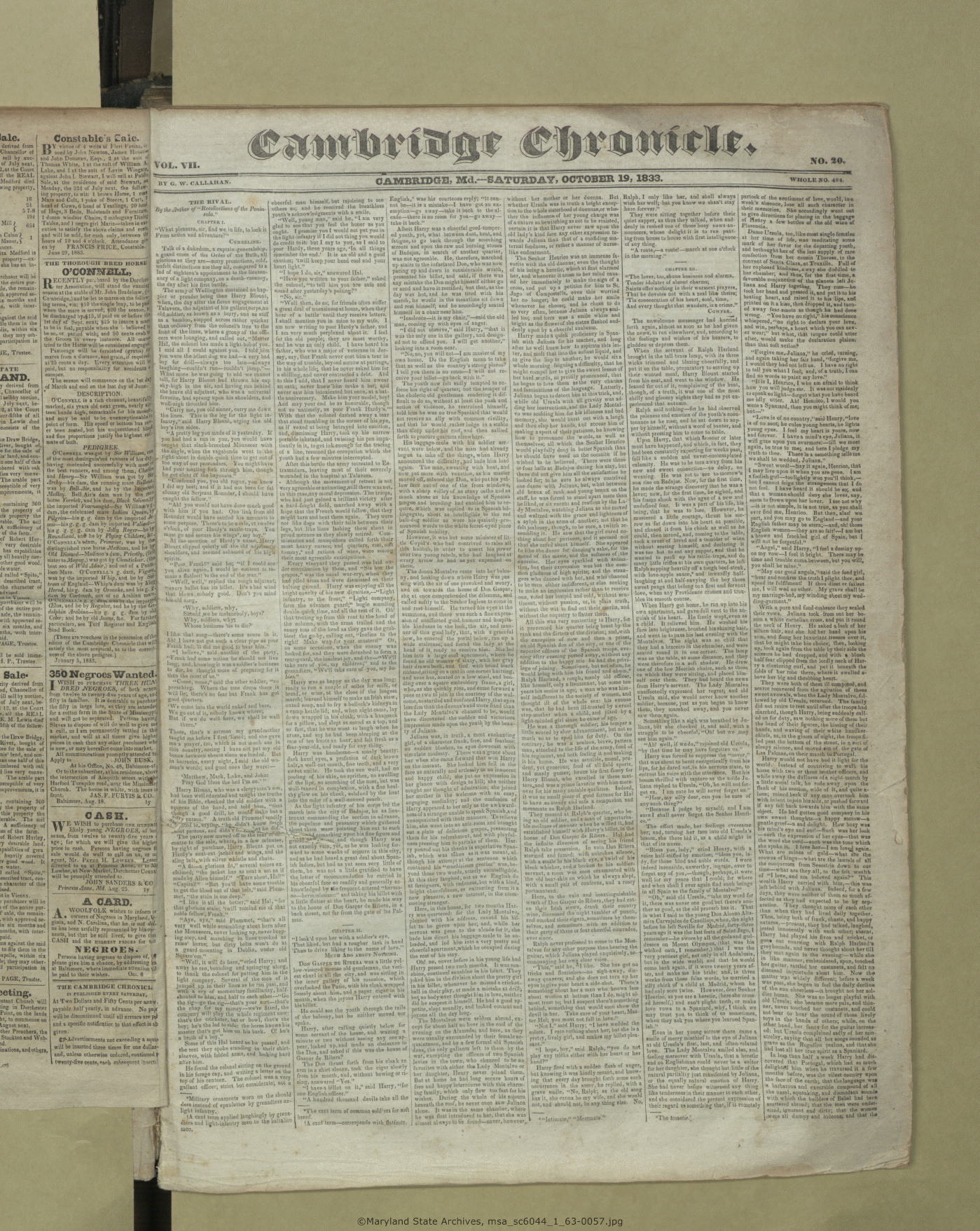 Maryland State Archives Dorchester County Historical Society Newspaper